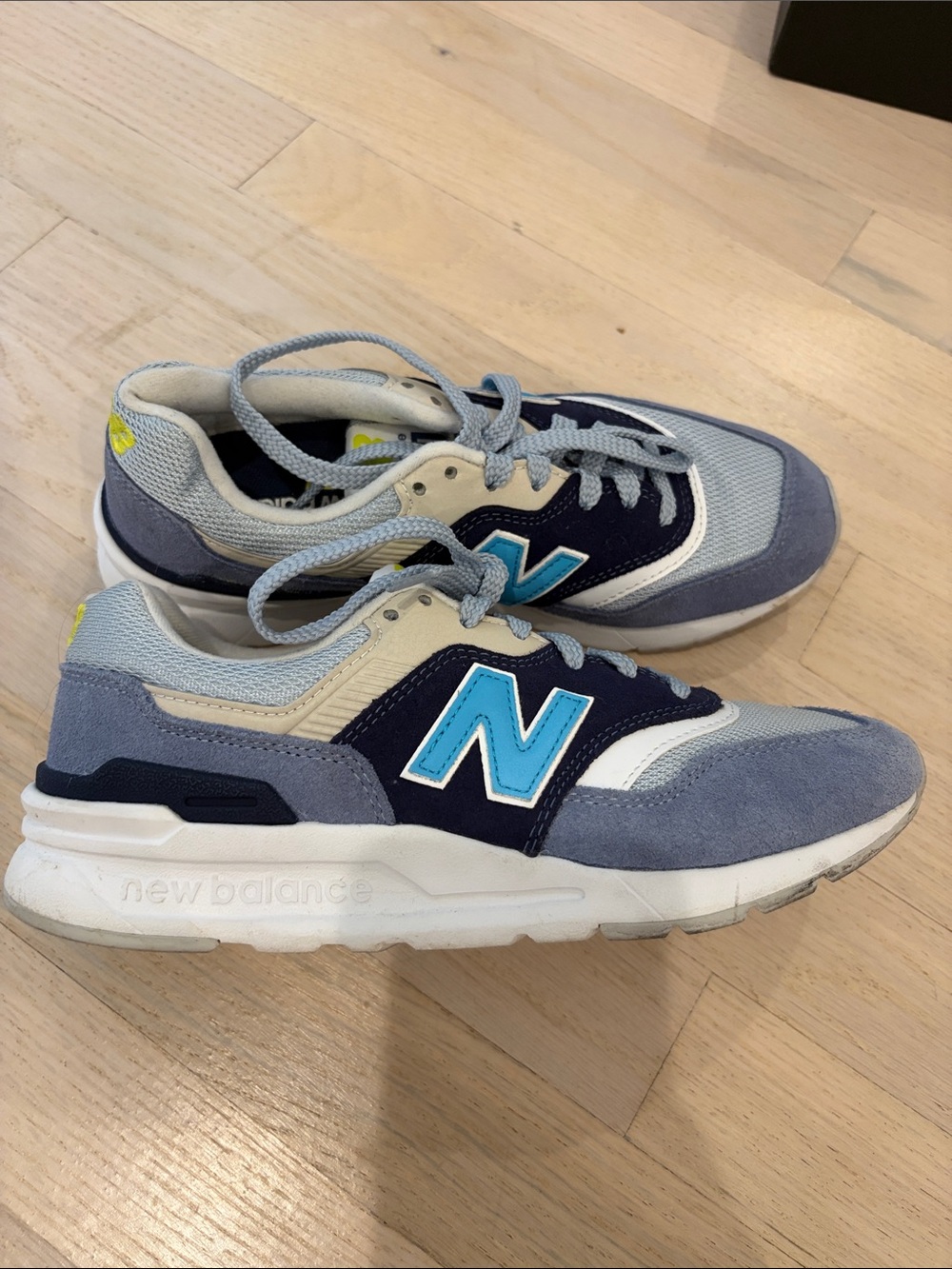 New Balance Blue, Light Gray & Navy Retro Runner Sneakers